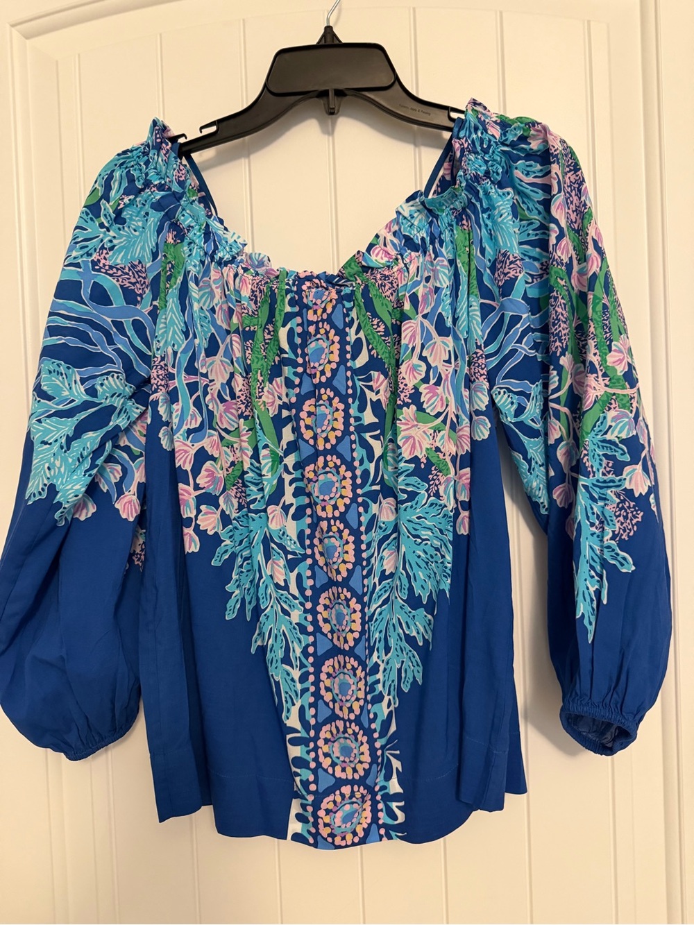 NWT Lilly Pulitzer Aimes Long Sleeve Off-Shoulder Top